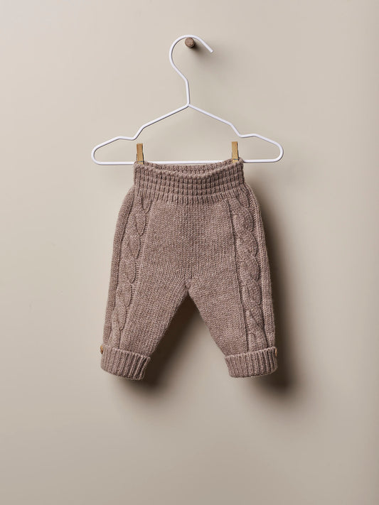 Wedoble - Brown wool knitted pants