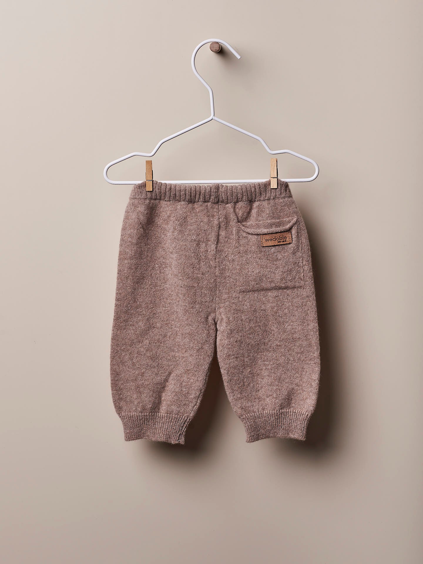 Wedoble - Pants with adjustable drawstring in brown wool