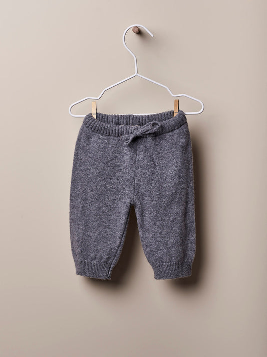 Wedoble - Pants with adjustable drawstring in Gray wool