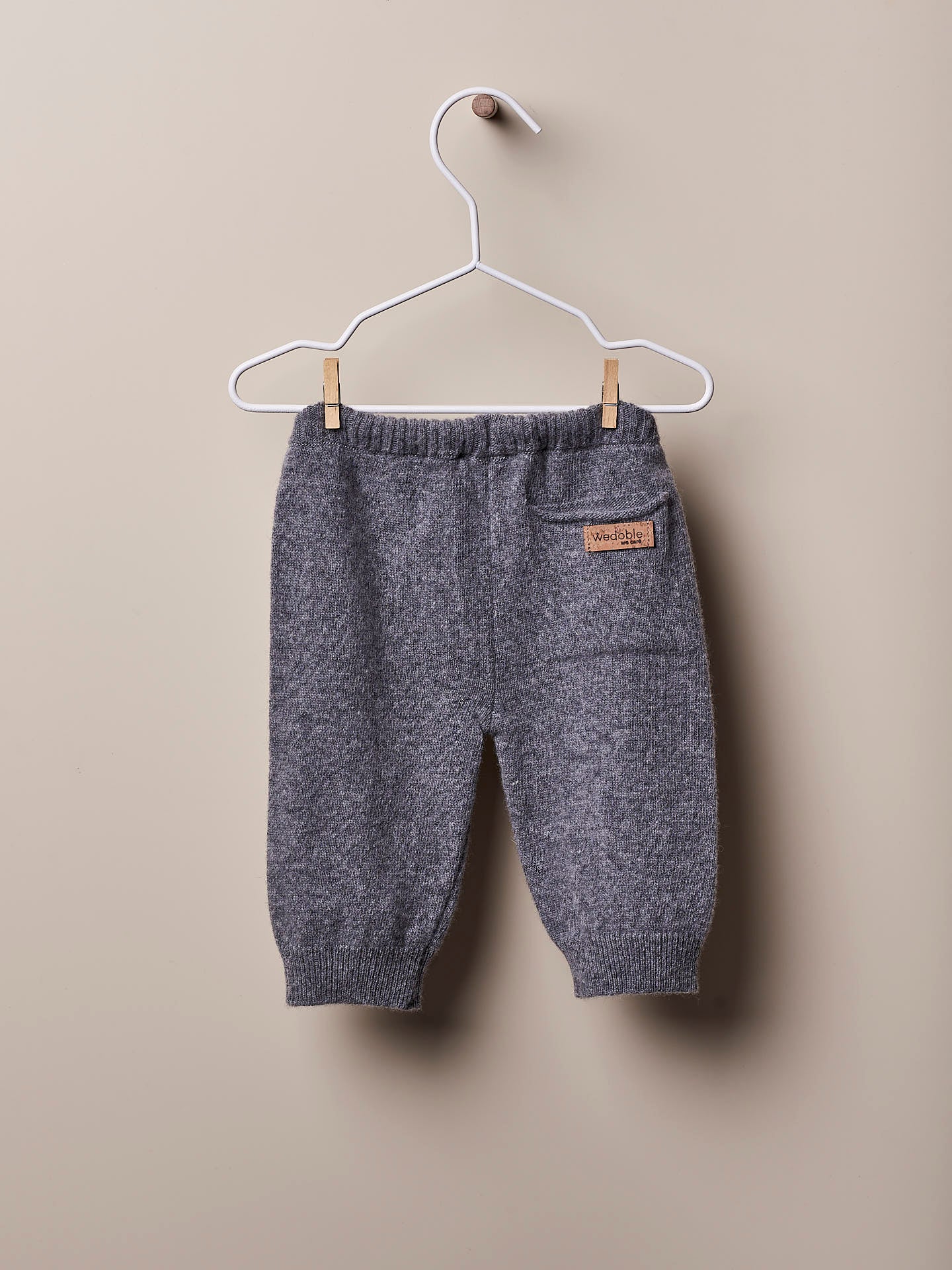 Wedoble - Pants with adjustable drawstring in Gray wool