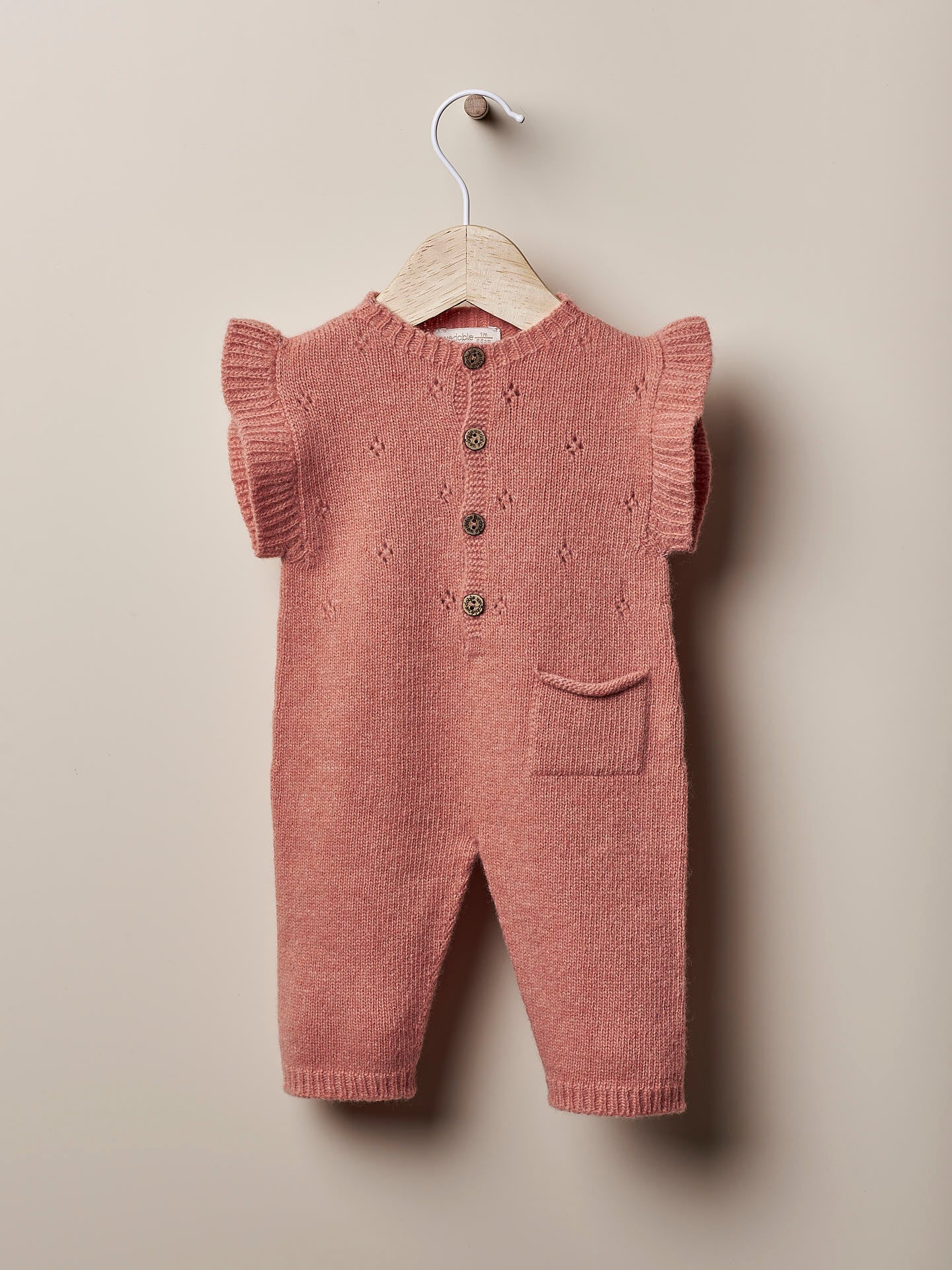 Wedoble - Coral wool knitted jumpsuit