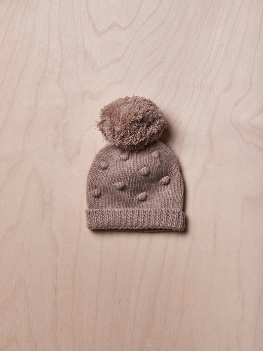 Wedoble - Gorro com pompom tricotado Castanho