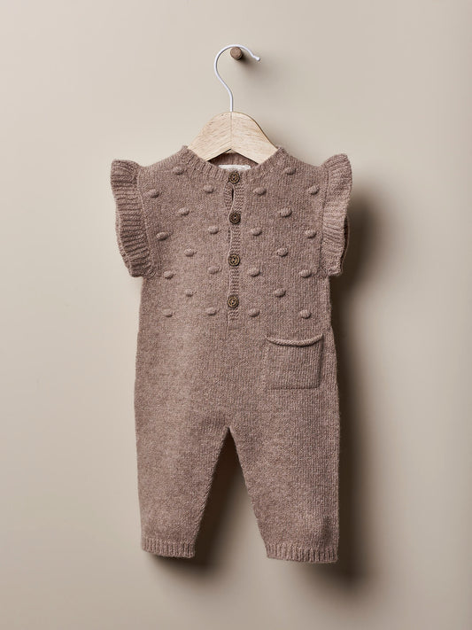 Wedoble - Brown wool knitted jumpsuit