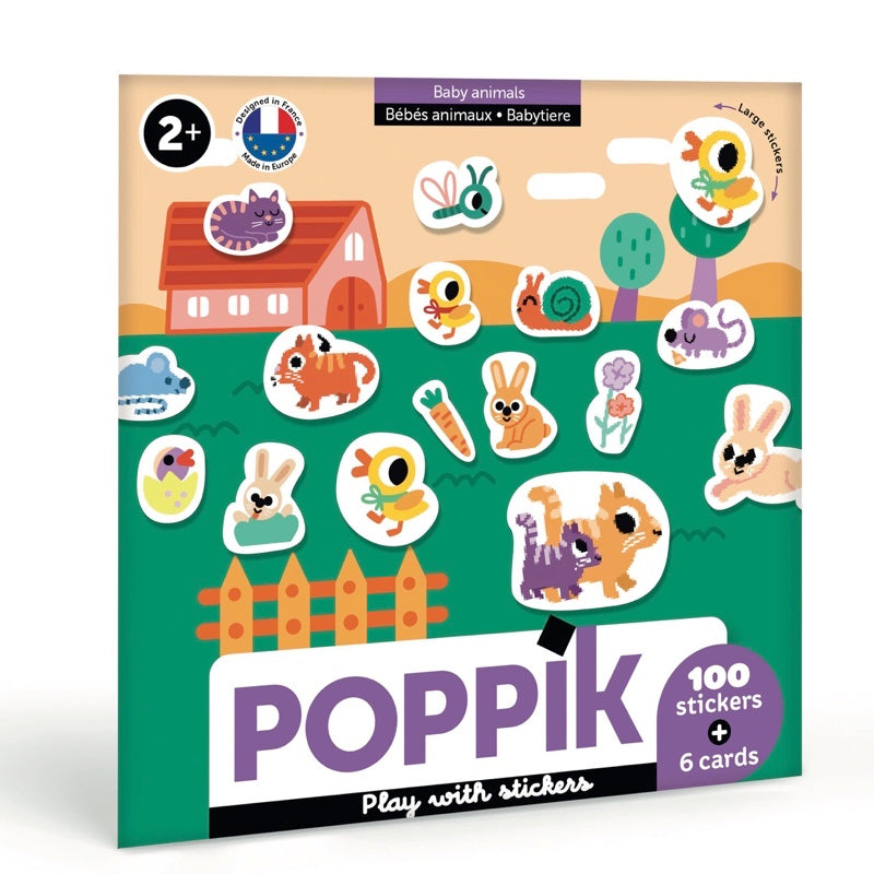 Poppik - Sticker Cards Baby Animals