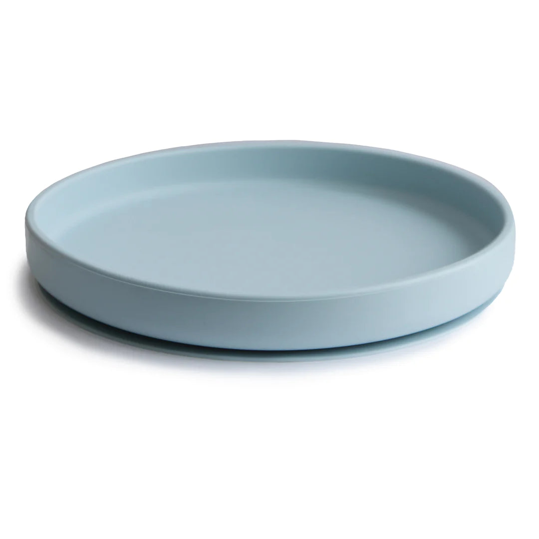 Powder Blue suction cup plate - Mushie