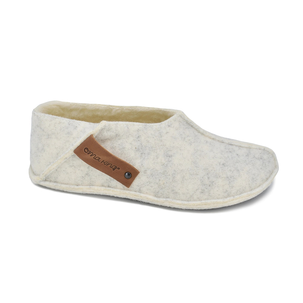 OmaKing - Pantufas barefoot White Wool (Adulto)