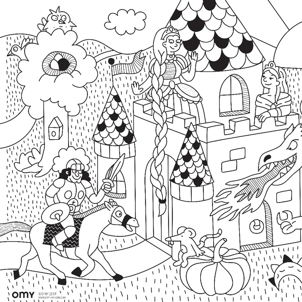 Omy - Pocket Coloring Princess & Dragon