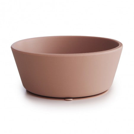 Bowl with suction cup Solid Blush - Mushie