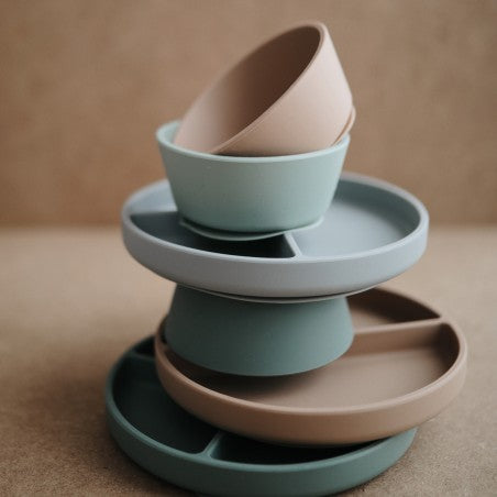 Mushie - Bowl com ventosa Solid Blush