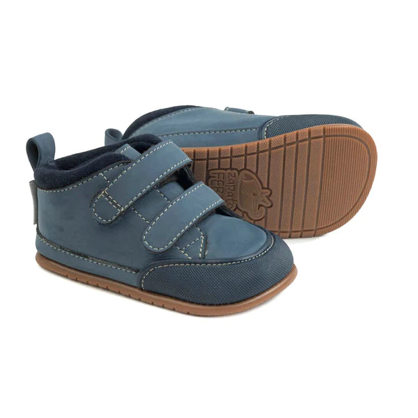 Botas Líria Feroz Azul Microfibra - Zapato Feroz