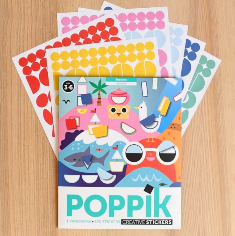 Poster Criativo + 520 Stickers "Estações" (3-7) - Poppik