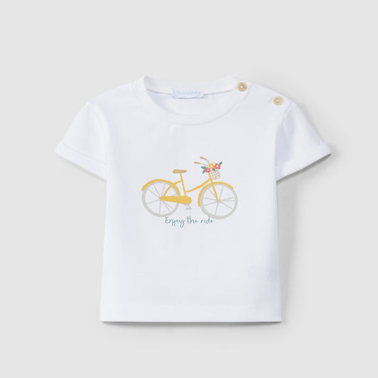 T-shirt bicicletas "Enjoy the ride" - Laranjinha